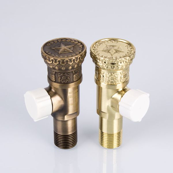 G1/2 Thread Bronze Antique Brass Toilet Angle Valve 5 Bar