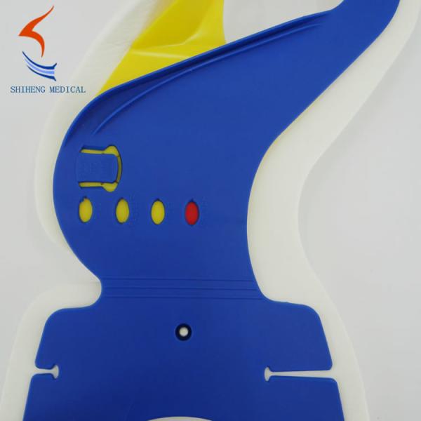 Emergency cervical collar free size blue yellow color rigid collar brace China manufacturer