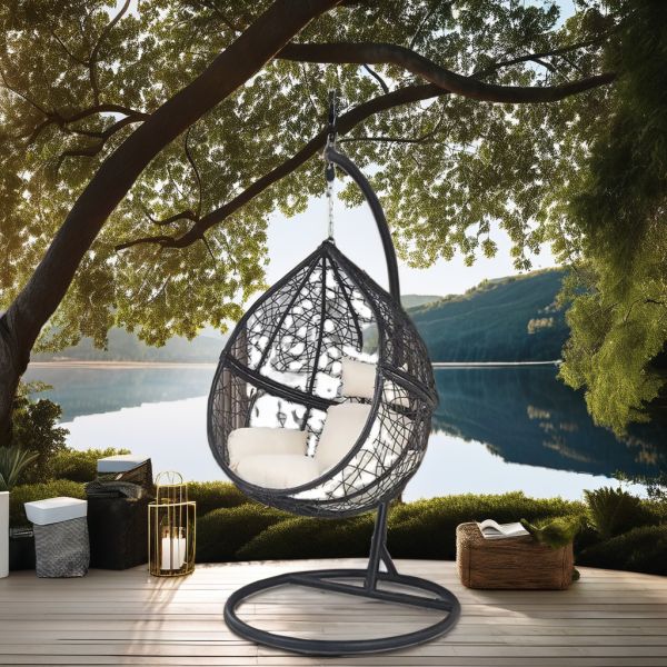 Outdoor Furniture Versatile and Comfortable Swing Chair Hammock with Steel Frame