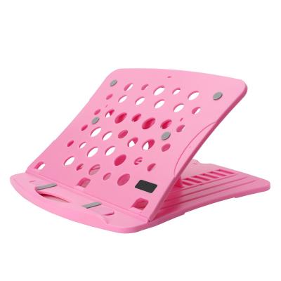 15.6 Inch Plastic ABS Pink Rotatable Laptop Stand / Adjustable Black Swivel Laptop Desk Stand