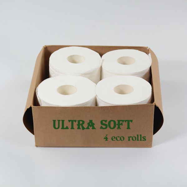Custom 2 Ply Unbleached Natural Soft Bathroom Toilet Paper Rolls Hotel Quality Toalet Tissue Paper Roll