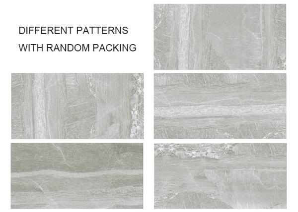 Living Room Kitchen Rectangular Tiles , Baby Face Finish Dark Grey Kitchen Tiles Rectangular