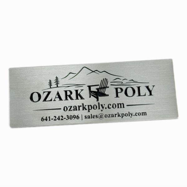 Custom Metal Durable  Nameplate Stainless Steel Brush Label Brand Logo Recessed Tag For Furniture
