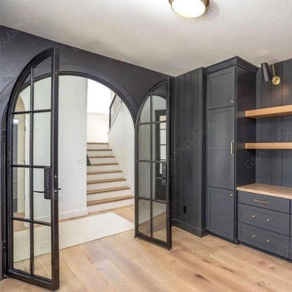 Latest Modern Screen Custom Turkey Price Room French Cast Iron Oven Door  Wrought Iron Internal French Door for Houses