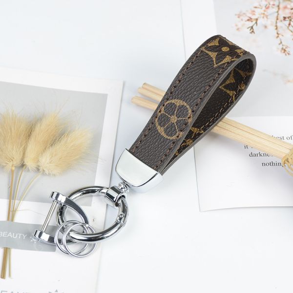 OEM Leather Teddy Bear Keychain , 65mm Cute Keychains For Women