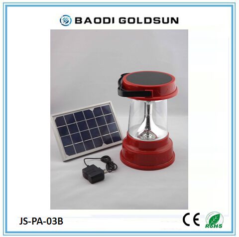 Portable Solar LED Camping Light with USB Charger