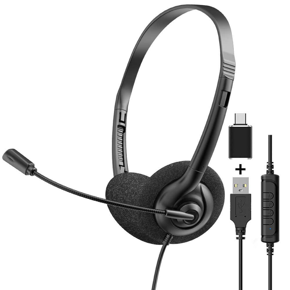 JTY-0123 Colorful Wired Head Mounted Telephone Headphones with Foldable Microphone Lightweight Online Learning Office Headphones Support Logo Color Plug OEM/ODM Private Model Customization
