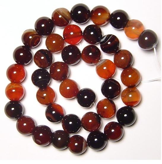 Semi Precious Gem Beads, Natural Gemstone Agate Beads, Round Carnelian Agate Beads