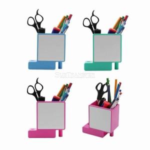 Custom Blank Plastic Sublimation Pen Holder With Metal Insert Sublimatio Pencil