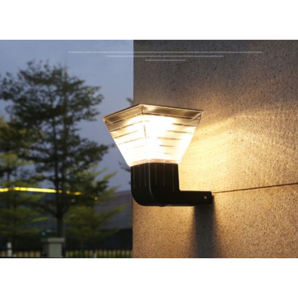 Square Solar Wall Lights Outdoor Waterproof Solar Modern Style Simple Garden Villa LED Wall Lamp