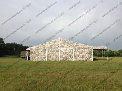 Camouflage Roof Cover Military Surplus Canvas Tent Aluminum Structure For Army Training Base