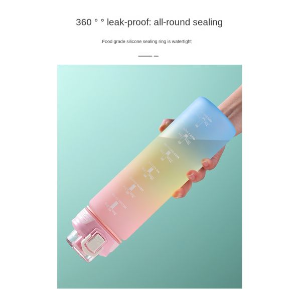 Botellas de agua deportivas personalizadas de gran capacidad de verano personalizadas botellas de agua de plástico botella de agua de plástico 1000 ml 32 oz actividades deportivas al aire libre viajes en bicicleta