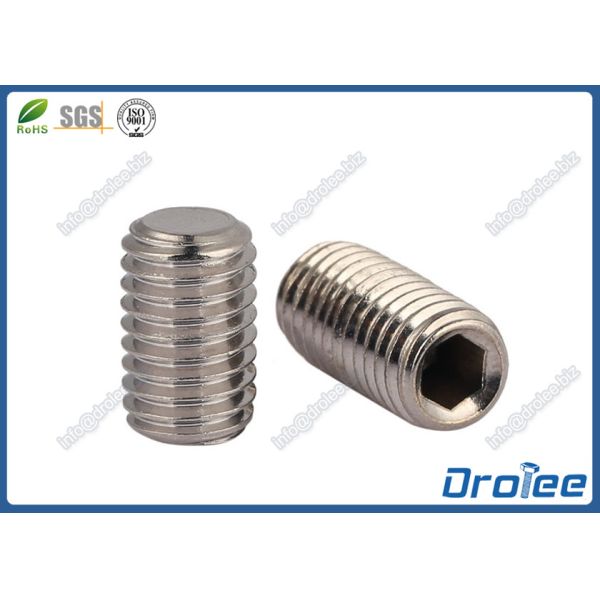 304/316 Headless Hex Socket Set Screw with Flat Point