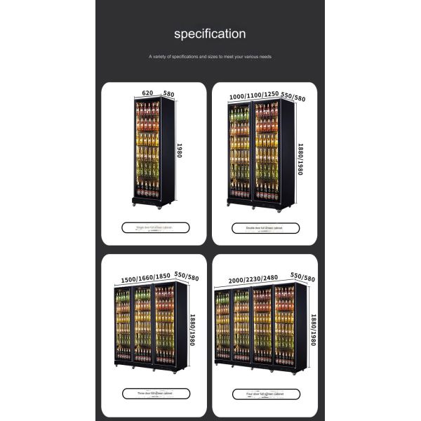 Commercial Catering Intelligent Temperature Control Beverage Refrigerator 0-20 degrees