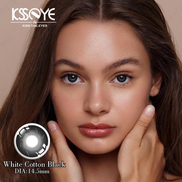 ODM Yearly Big Eyes Natural Black Contacts Non Prescription 14.5mm