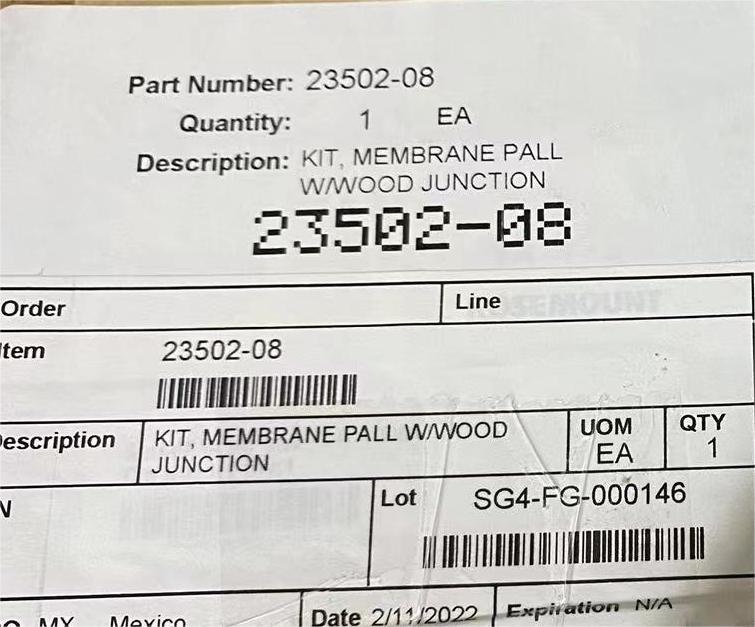 23502-08 Мембранная сборка Emerson Rosemount с O-кольцом Без хлора Код-01-54