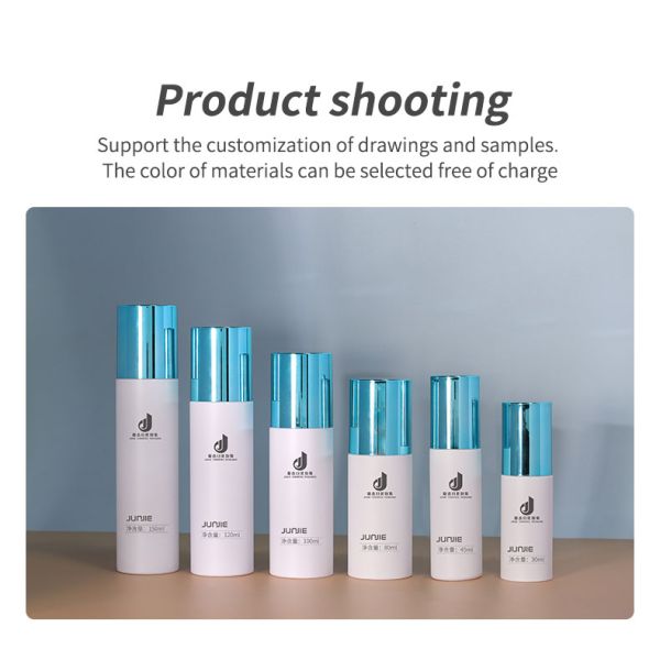 PETG Botella de bomba verde Botellas de spray para el cuerpo vacío cosmético 100 ml