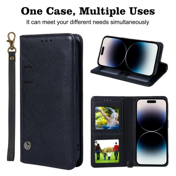 Strap Flip Leather Phone Case Shockproof Card Holder Phone Cover Business Style For Samsung S24 S25 Ultar