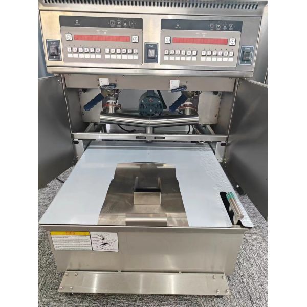 Автоподъемный электрический двойной горшок 28 кВт чипсы открытый фритюрник с системой фильтрации масла