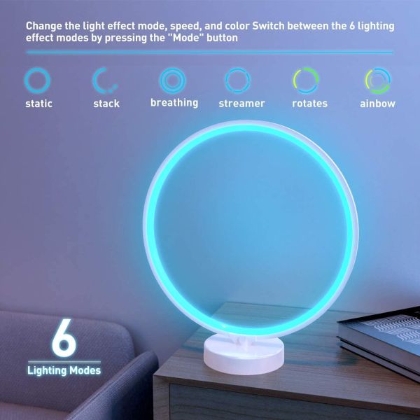RGB Mood Table Lamps 3000K Colorful Table Lamps 220V For Living Room