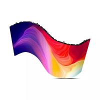 P1.8mm P2mm cilindro de forma de cuerno pantalla LED flexible