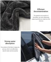 KILINE 1200gsm 1400gsm Absorbant sans bords boucle tordue Microfibre Cuisine de lavage de voiture Détails de séchage Nettoyage Micro-Fibre serviette à sécher rapidement