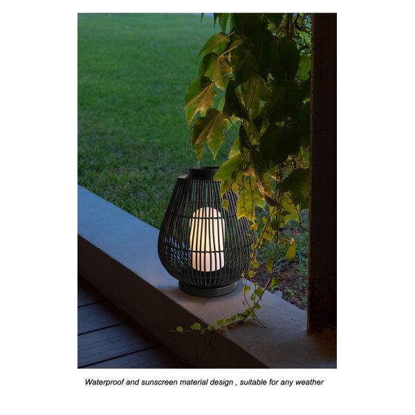 IP44 Waterproof Rattan Garden Lanterns For Outdoor Landscape Floor