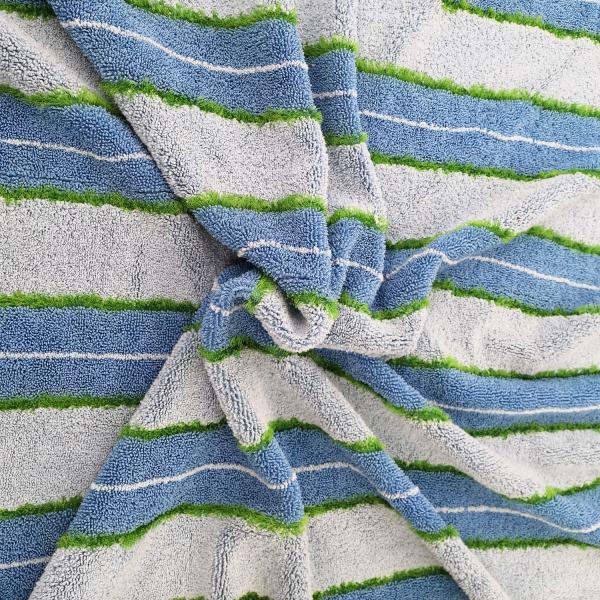 Twist Scrubber Circulation Pile Microfiber Cleaning Cloth 450gsm Blue Coral Fleece