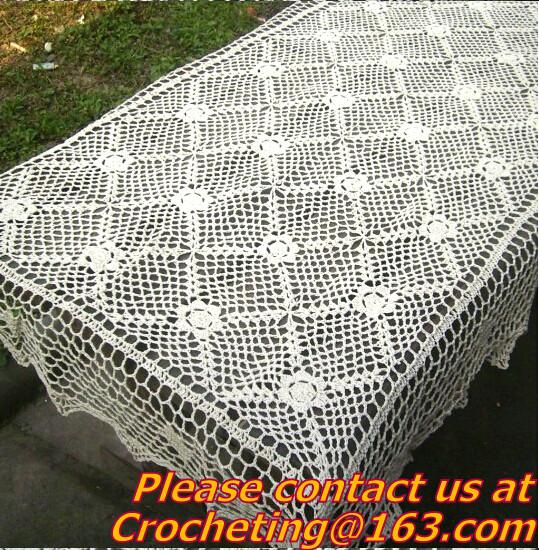 Handmade cotton lace crochet table cloth table runner American Rural nostalgia sofa cloth
