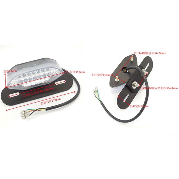12V Universal Motorcycle Brake Tail Light Running LED Ideal for Repair/Replacement