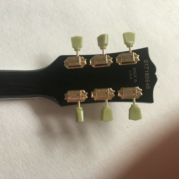 Top quality only one pickup lp custom black beautify Electric Guitar,Custom guitar,Golden hardware