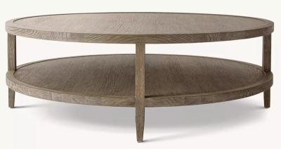 Meubles de table à café modernes et ronds personnalisables avec toit en bois pour le salon
