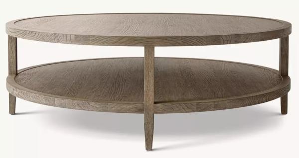 Meubles de table à café modernes et ronds personnalisables avec toit en bois pour le salon