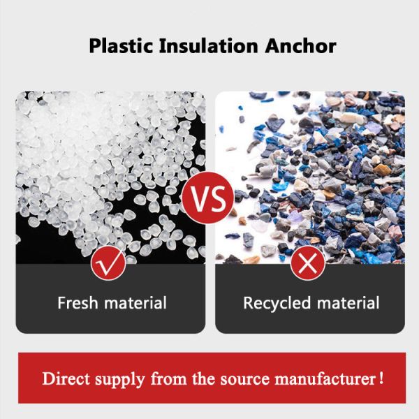 PP Plastic Insulation Anchor Wall Plug Nylon Plug with ISO Standard and Ring Shank