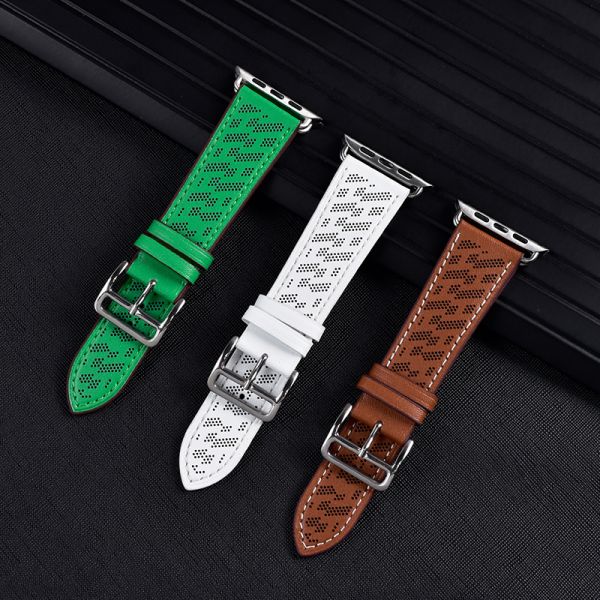 Irregular Polka Dot Genuine Leather Strap · 38~49mm | OEM