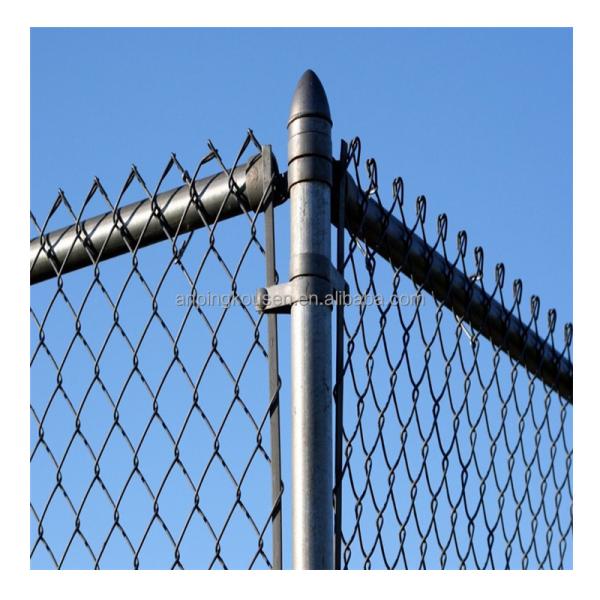 8 Ft Galvanized PVC Coated Chain Link Fence Wire Mesh with Barbed Wire Low Carbon Steel