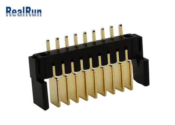 fósforo de nylon 500VAC chapeado ouro de bronze do suporte masculino da pilha de bateria 9P