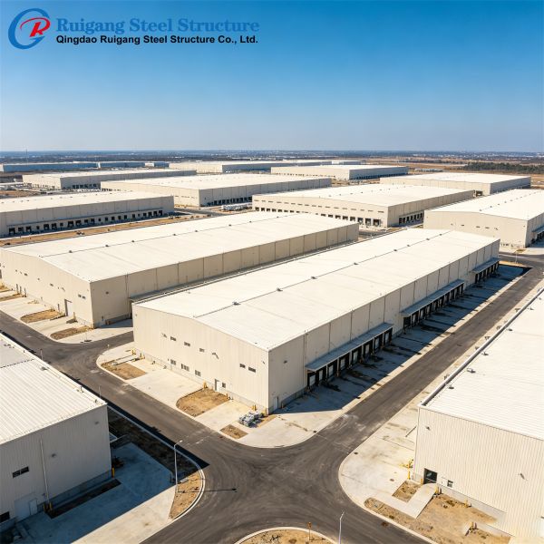 Lightweight Prefab Steel Structure Warehouse Buildings With Coating Cycle Extension