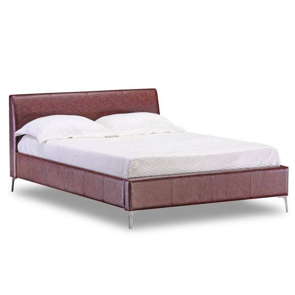 Breathable Queen Leather Upholstered Bed Multiscene Wear Resistant