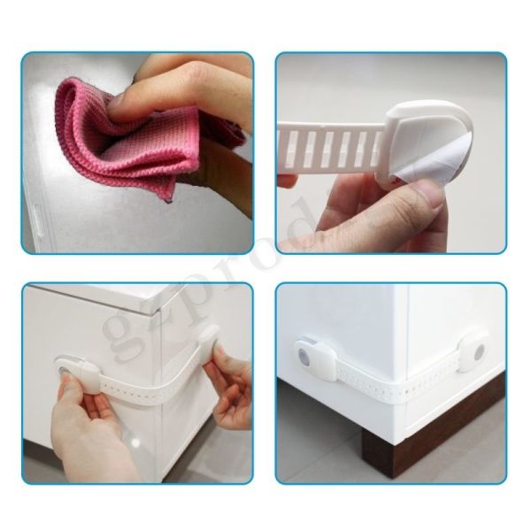 New Design TPR+PP Adjustable 239*35*15mm Baby Safety Drawer Multi Use Latches