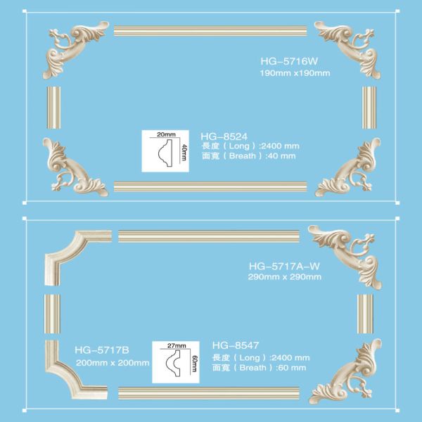 2025 Popular New Factory Price Ceiling Cornice Mold Decorative PU Crown Moulding