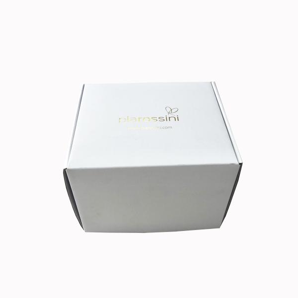 Hot Foil Gold Logo Corrugated Shipping Boxes For Dress Packaging Zxc-007