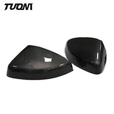 Black Carbon Fiber Side Mirror Car Rearview Mirror Cover Modify For Audi A3 2010-2021