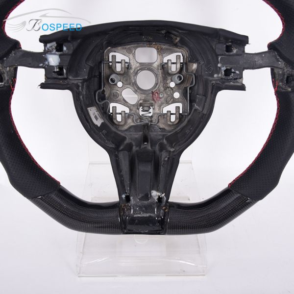 36cm Stiching Porsche 996 Alcantara Steering Wheel Red Stripe