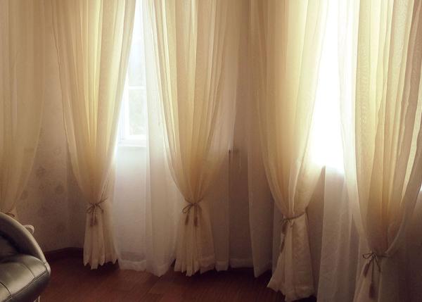 Lightweight Fabric Modern Window Curtains Multiple Colors For Home / Hotel