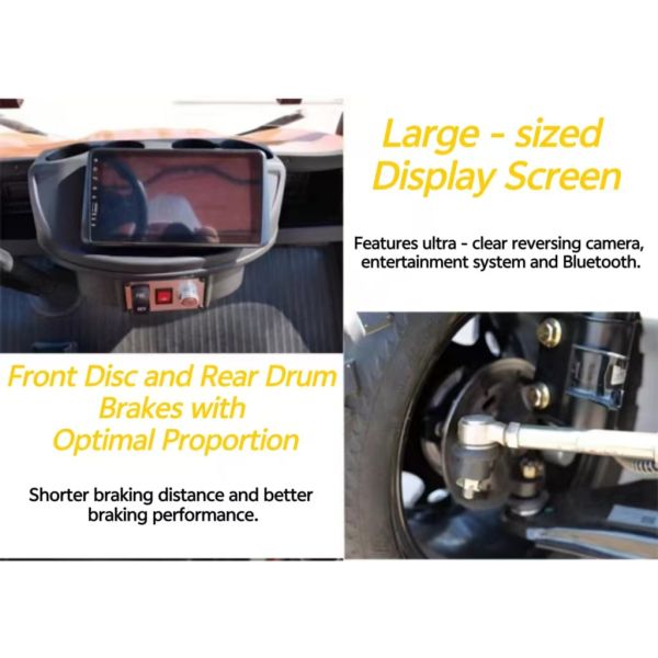 6 Seats Electric Lifted Golf Cart With Lead-acid Battery 8-10 Hours Charge Time 110V AC To DC 48V 20A Smart On-board Charger