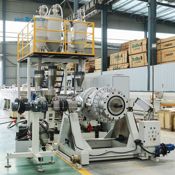 ABC 3 camadas HDPE/PP máquina de fabricação de tubos para tubos de abastecimento de água de HDPE 110-350mm