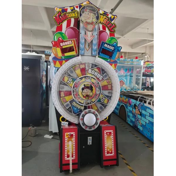Magicians Wheel Lottery Redemption Game Machine Rotating Wheel Coin Operated Ticket Redemption