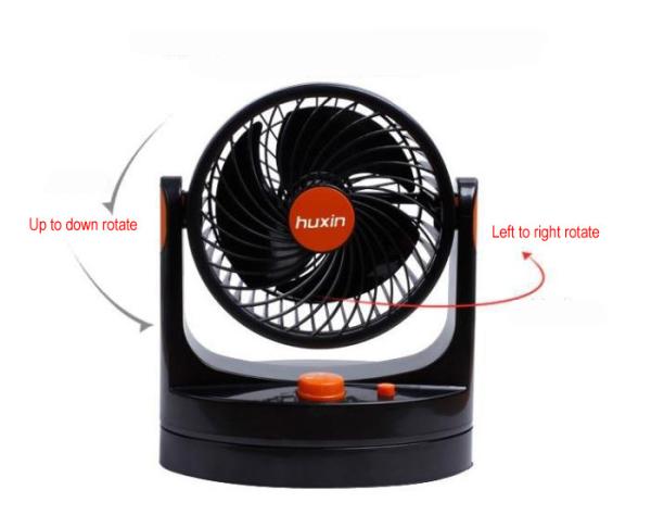 Balck Universal Car Accessories 360 Degree Rotatable Electric Fans For Cars