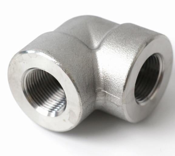 ANSI/ASME Stainless Steel Carbon Steel Threaded Elbow Customizable Sizes & Material  Industrial Grade
